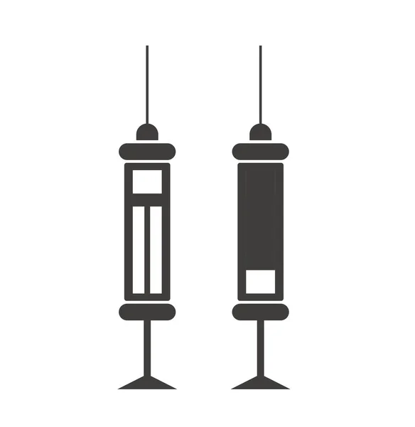 Dos jeringas médicas — Archivo Imágenes Vectoriales