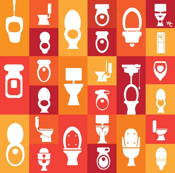 Toilet icon set — Stock Vector