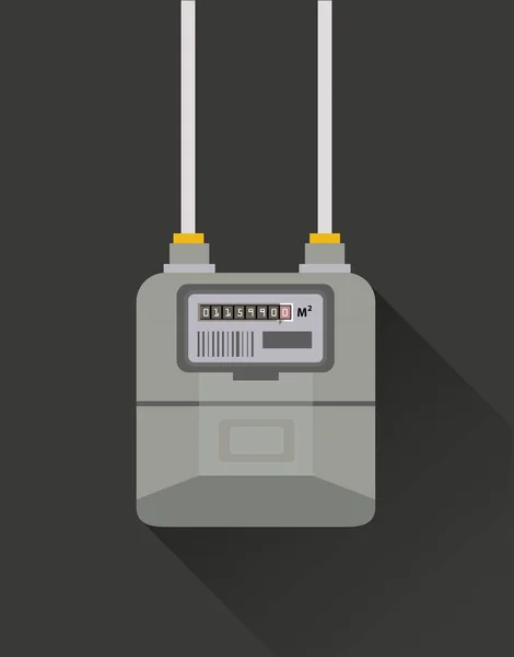 Flat gas meter — Stock Illustration Flat gas meter Vector Graphics