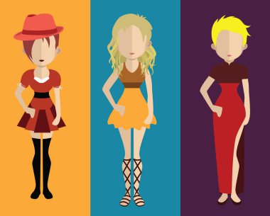 Farklı kadın avatarları