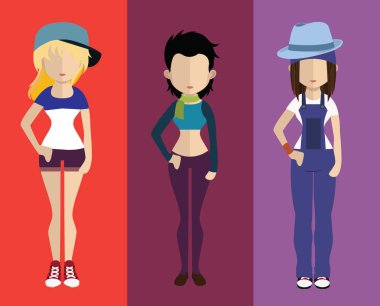 Farklı kadın avatarları