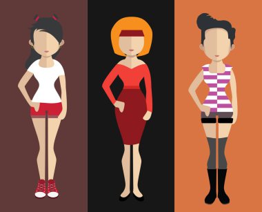 Farklı kadın avatarları