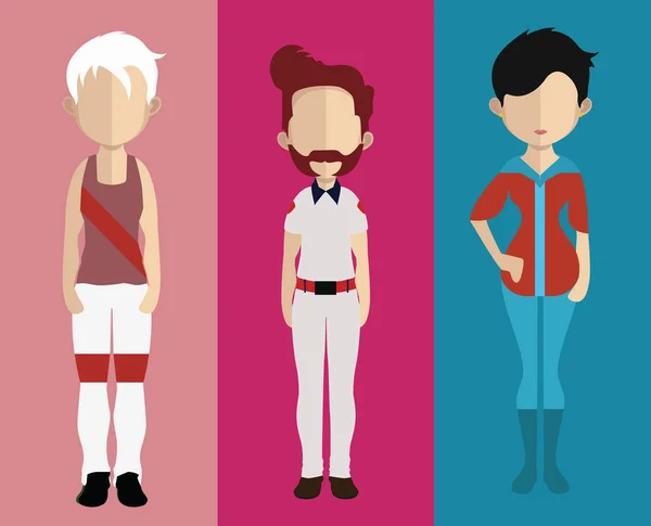 Diferentes avatares masculinos y femeninos — Vector de stock