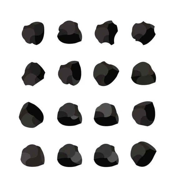 Set of coal icons — Stock Vector