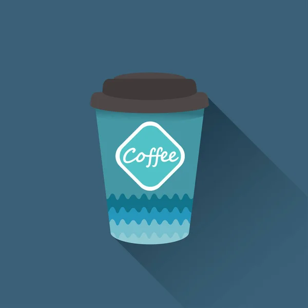 Papper kopp kaffe — Stock vektor