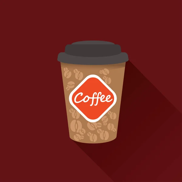 纸杯咖啡 — 图库矢量图片