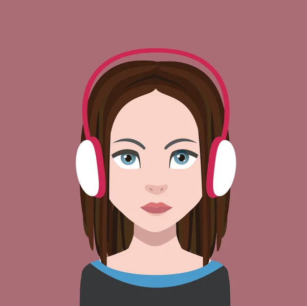 Female user avatar icon — Stock Vector