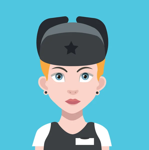 Ikona avatar ženské uživatele — Stockový vektor