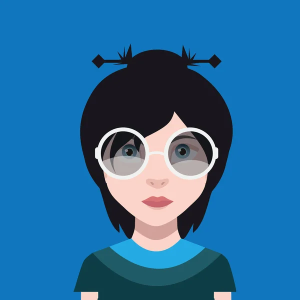 Usuario femenino avatar icono — Vector de stock