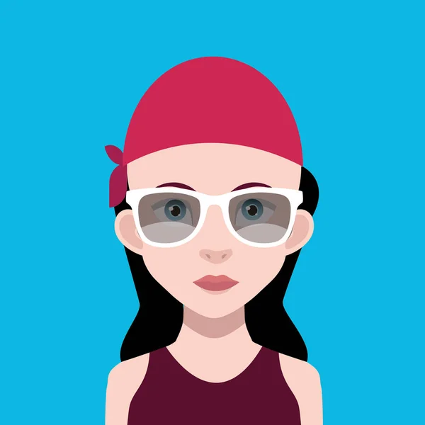 Ikona kobieta użytkownika avatar — Wektor stockowy