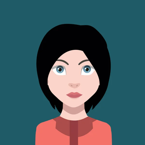 Usuario femenino avatar icono — Vector de stock