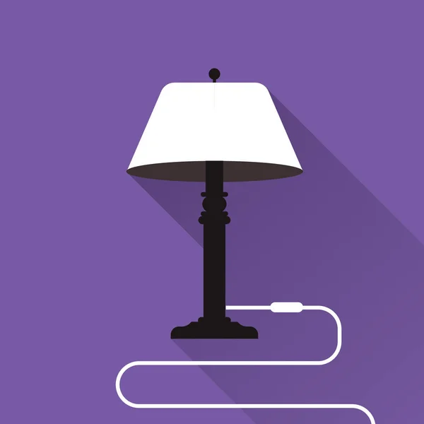 Lámpara de mesa blanca — Vector de stock