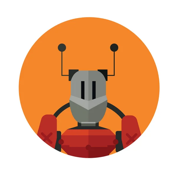 Robot character icon — Stock Vector