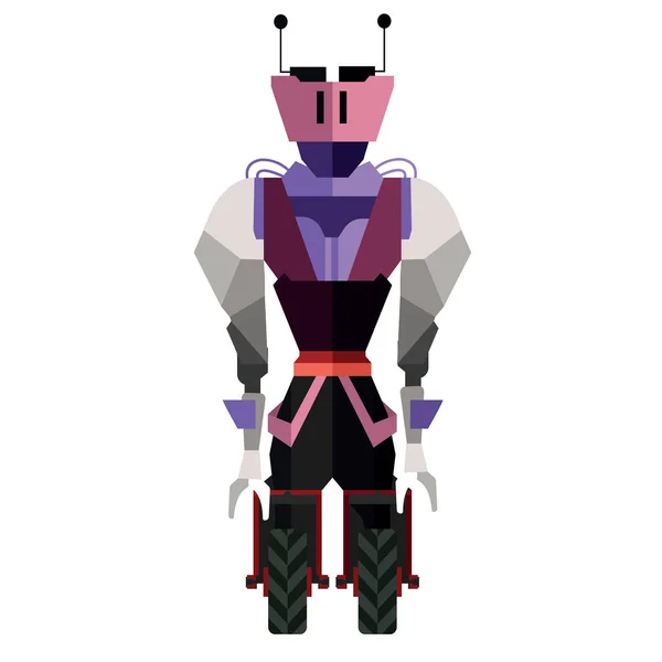 Ícone de personagem robô com corpo inteiro —  Vetores de Stock
