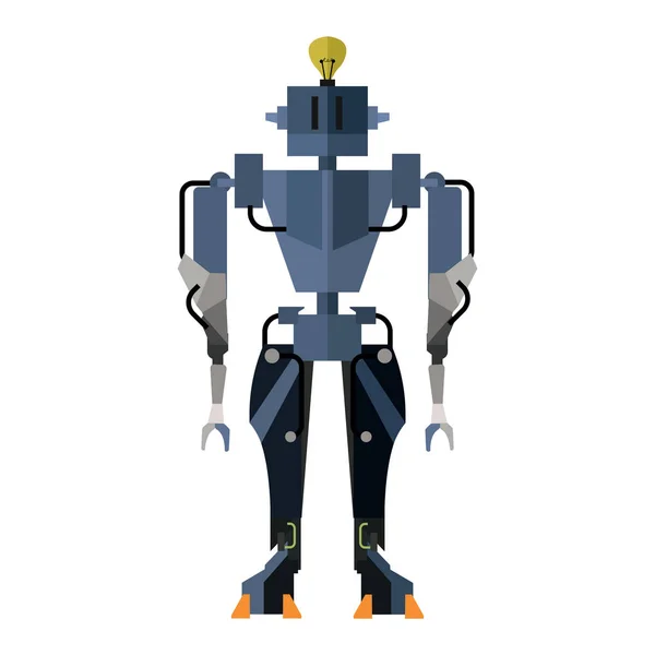 Tam vücut ile robot karakter simgesi — Stok Vektör