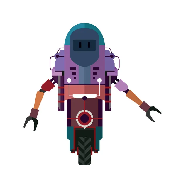 Roboterfigur mit vollem Körper — Stockvektor