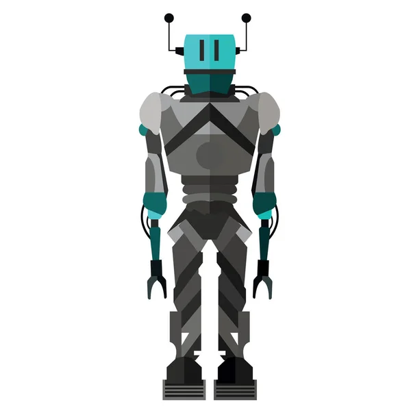 完全なボディを持つロボット文字アイコン — ストックベクタ