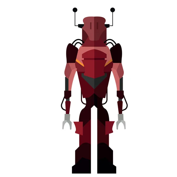 Robot karakter ikon-a teljes test — Stock Vector