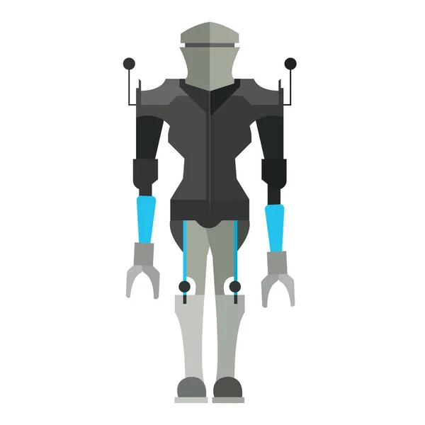 Tam vücut ile robot karakter simgesi — Stok Vektör