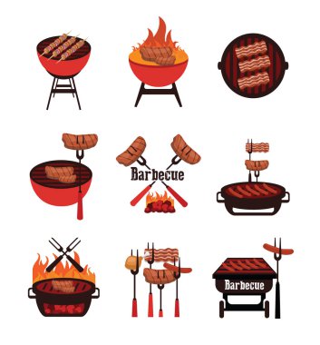 Barbekü simgeler kümesi