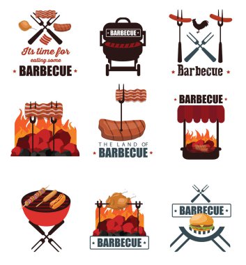 Barbekü simgeler kümesi
