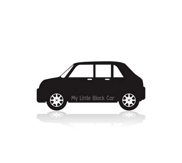 Schwarzes Auto auf weißem Grund — Stockvektor