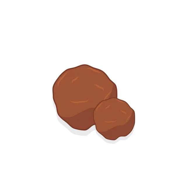 Два коричневых картофеля — стоковый вектор