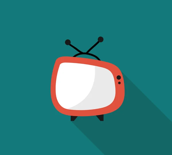 Старая винтажная телевизионная икона — стоковый вектор
