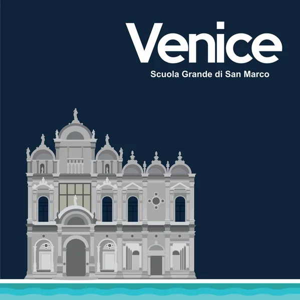 Scuola Grande di San Marco — Vettoriale Stock