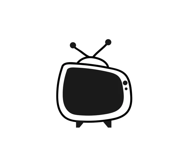 Stare ikony vintage telewizji — Wektor stockowy