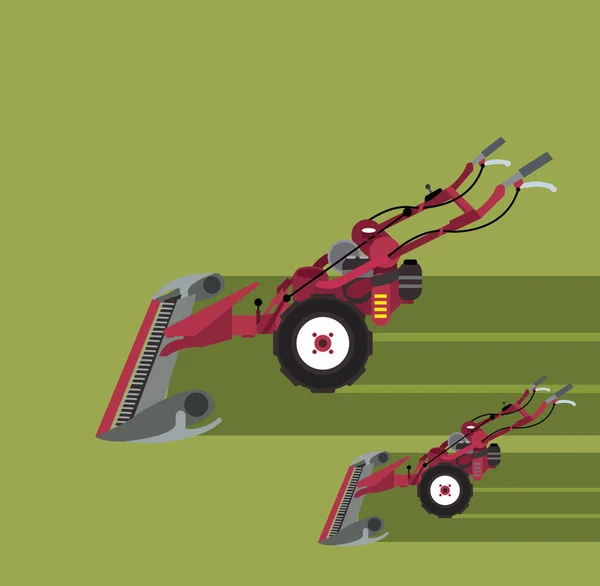 Косилки на зеленой траве — стоковый вектор