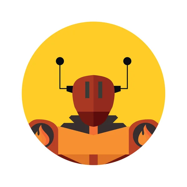 Robot karakter ikonra — Stock Vector