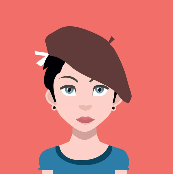 Femme utilisateur avatar — Image vectorielle