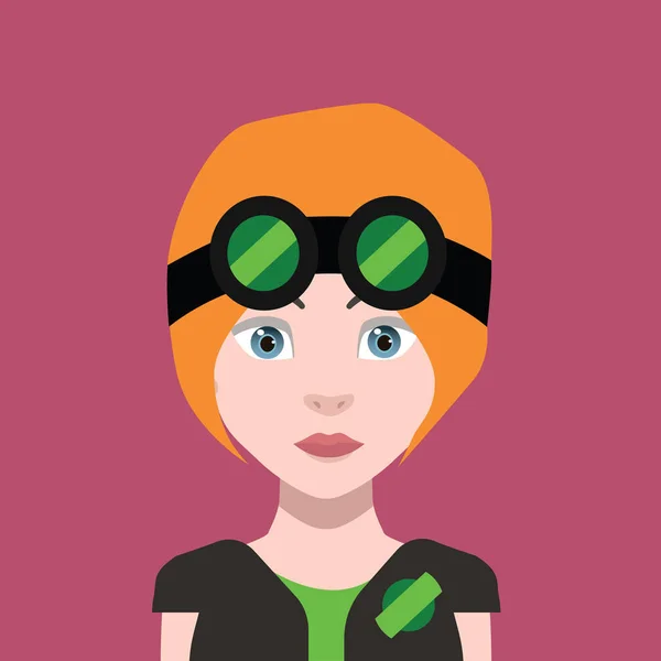 Female user avatar — Stock Vector