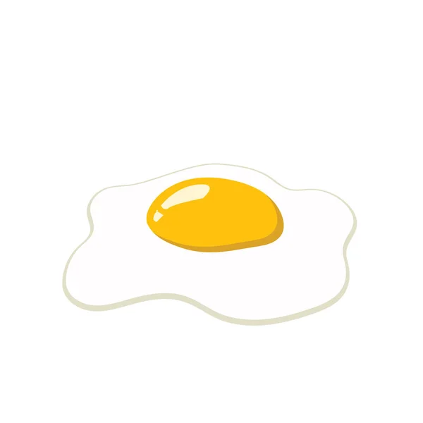 Fried egg on white — Stock Vector