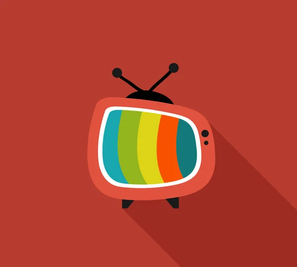 Старая винтажная телевизионная икона — стоковый вектор