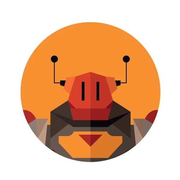 Robot icono de carácter — Archivo Imágenes Vectoriales