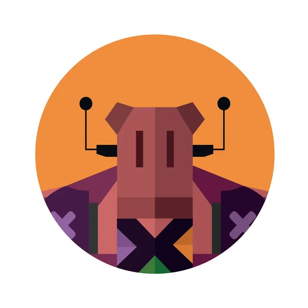 Rebot character icon — стоковый вектор