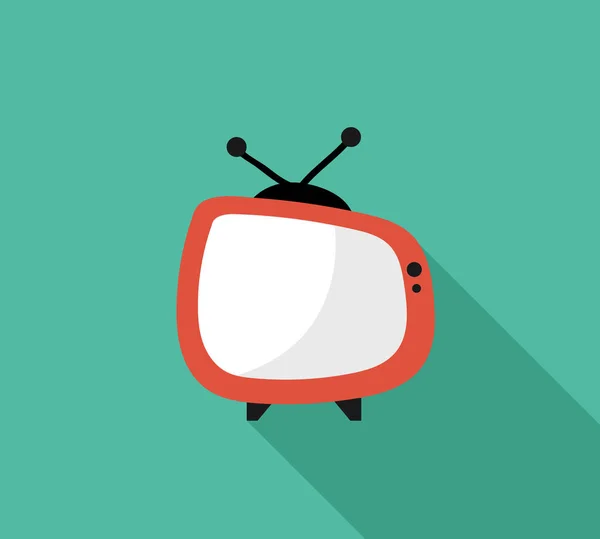 Viejo icono de la televisión vintage — Vector de stock