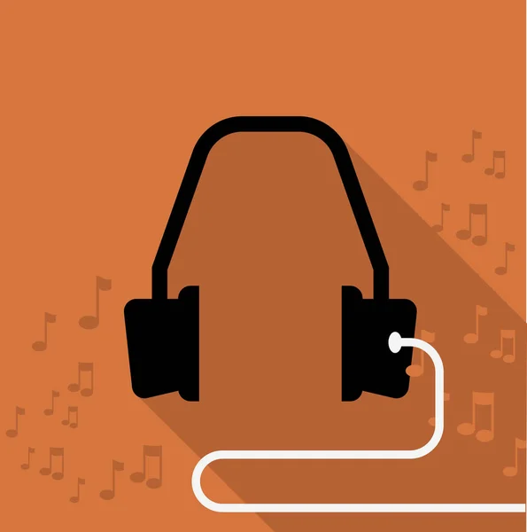 Μοντέρνα ακουστικά εικονίδιο — Διανυσματικό Αρχείο
