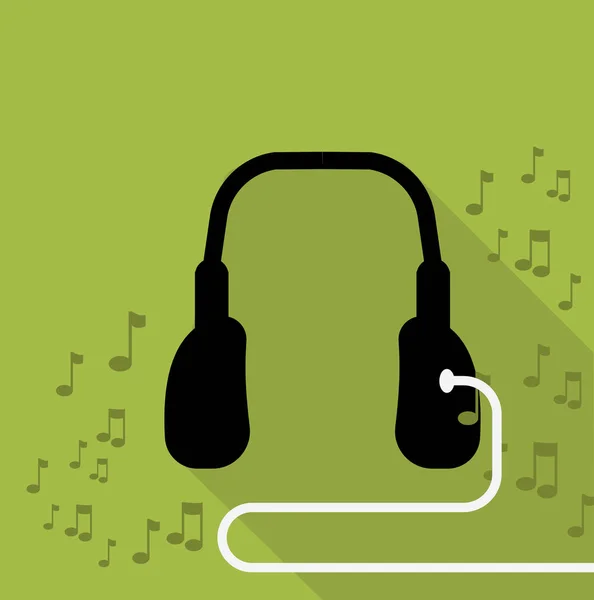 Μοντέρνα ακουστικά εικονίδιο — Διανυσματικό Αρχείο