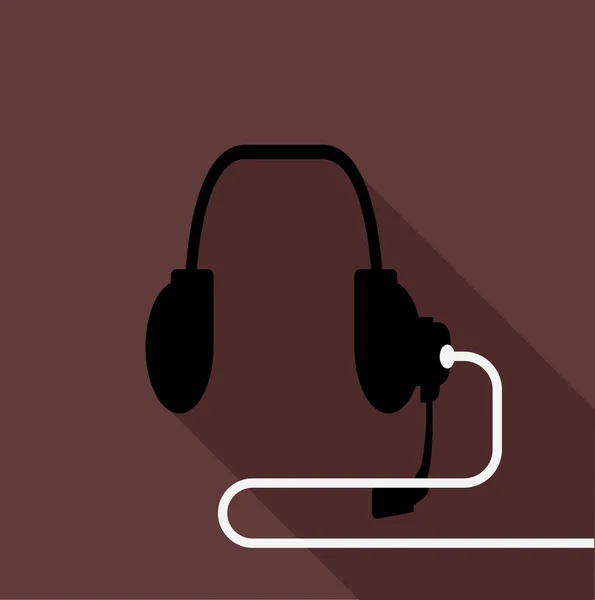 Ícone de fones de ouvido moderno — Vetor de Stock