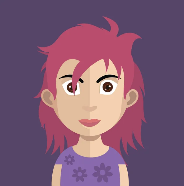 Femme utilisateur icône avatar — Image vectorielle