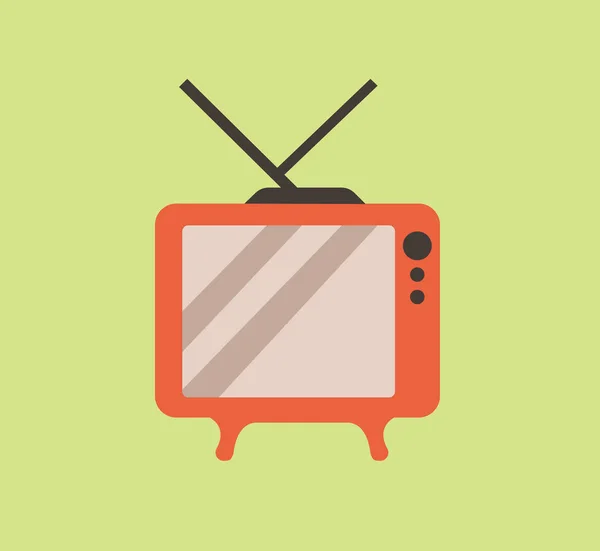 Retro tv met antennes — Stockvector