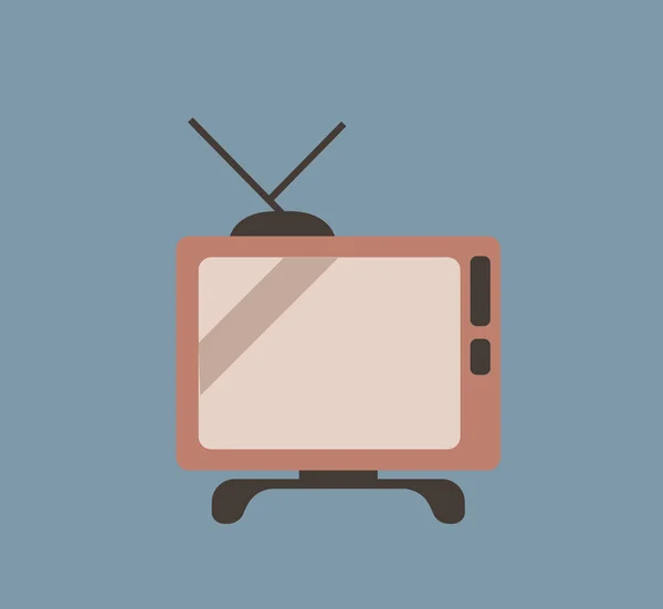 Retro tv con antenas — Archivo Imágenes Vectoriales