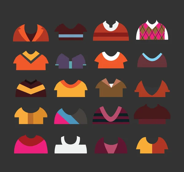 Set kleur kleding — Stockvector