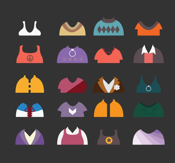 Set kleur kleding — Stockvector