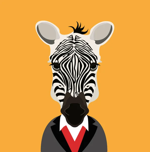 Zebra insan kılığına girmiş — Stok Vektör
