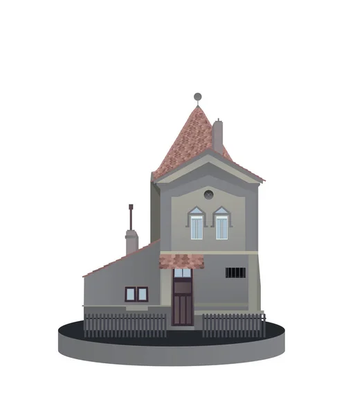 Medieval transilvanian house — Stock Vector