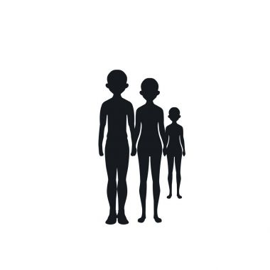 beyaz insan siluetleri